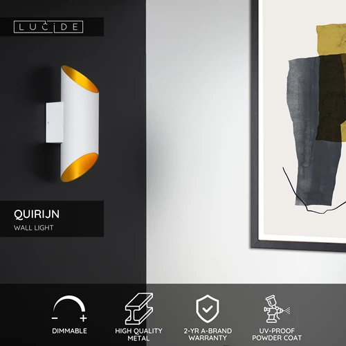 Lucide QUIRIJN - Wall light - Ø 10 cm - 1xG9 - White - USP